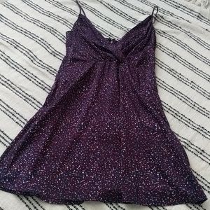 Plum and Multi-Color Dot Strappy Dress
